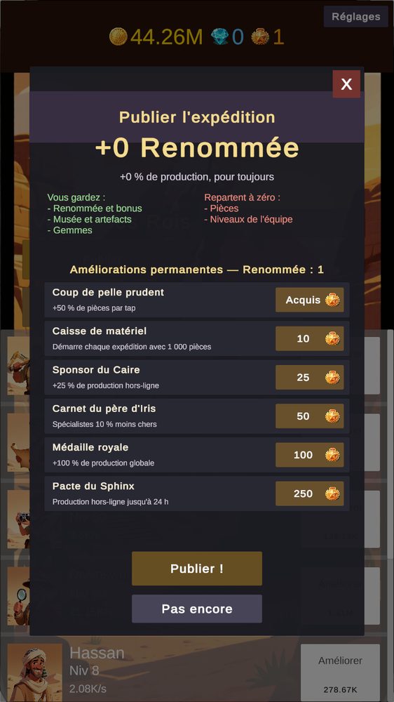 Publier l'expédition
